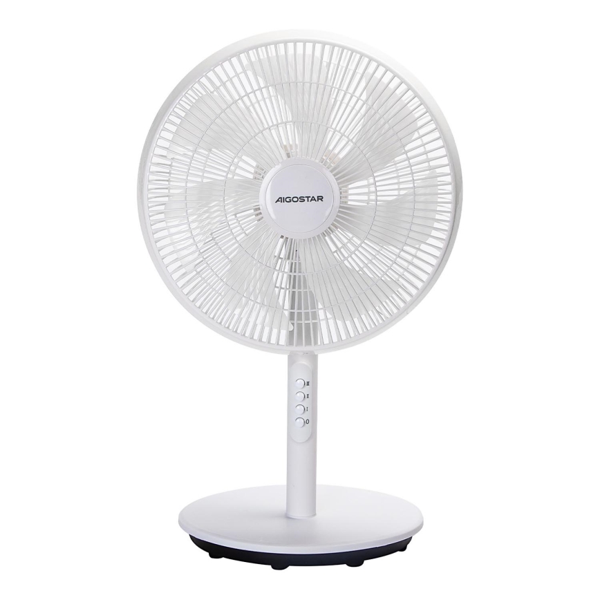 Aigostar - Stoječi ventilator 45W/230V 110 cm bela