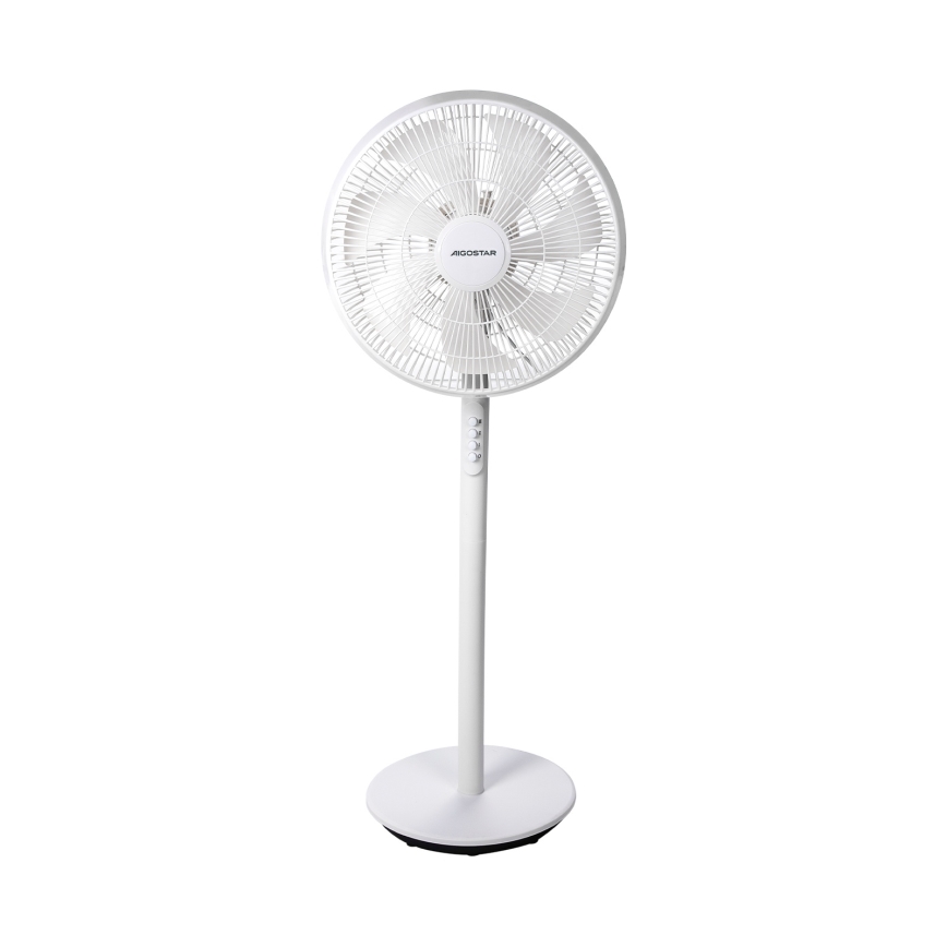 Aigostar - Stoječi ventilator 45W/230V 110 cm bela