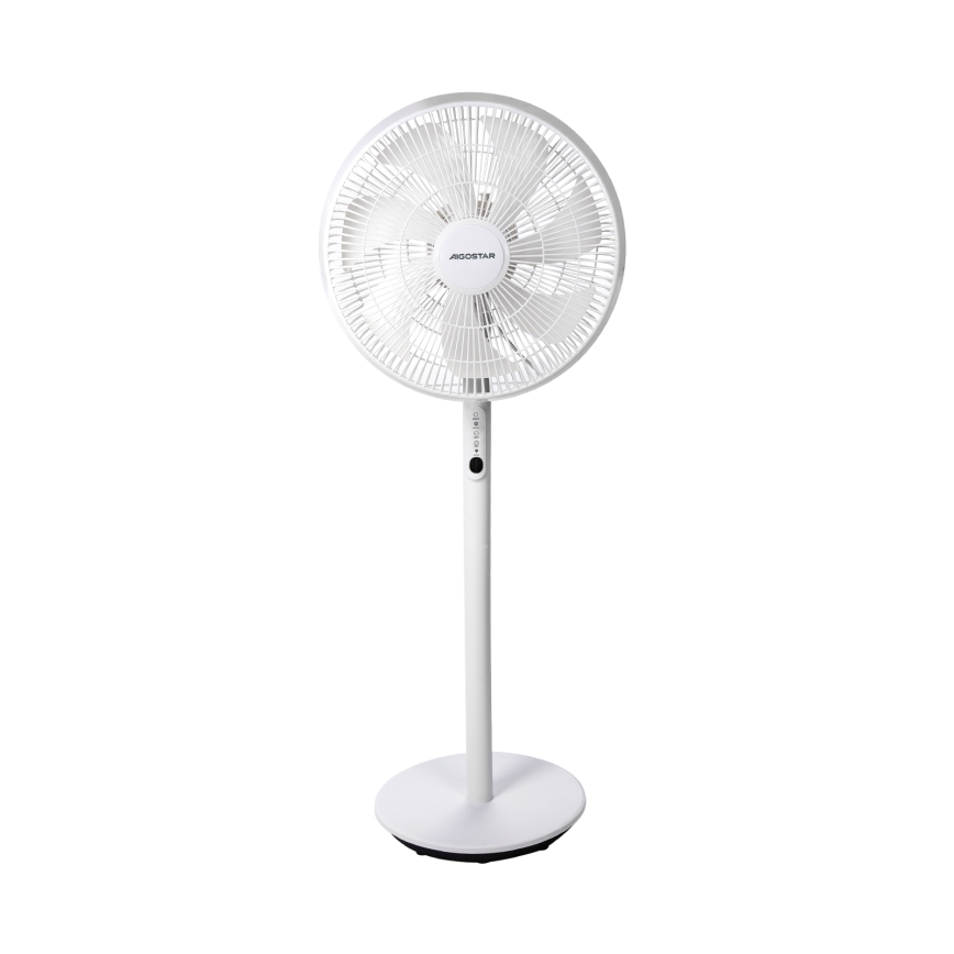 Aigostar - Stoječi ventilator 45W/230V bela + Daljinski upravljalnik