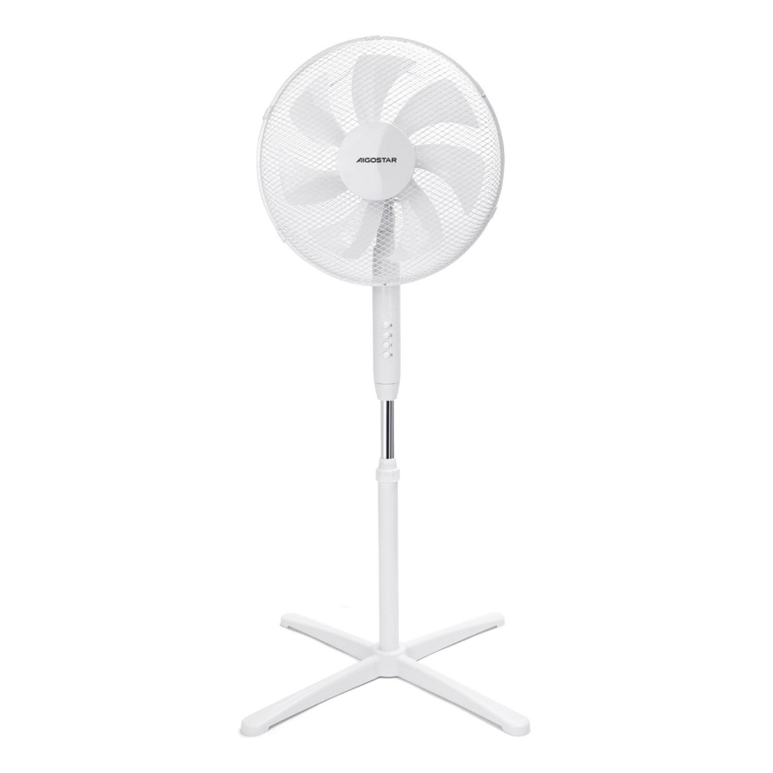 Aigostar - Stoječi ventilator 50W/230V 120 cm bela