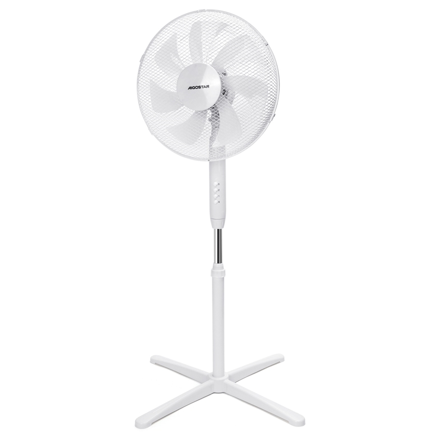 Aigostar - Stoječi ventilator 50W/230V 120 cm bela
