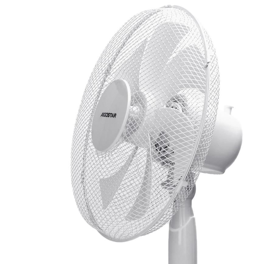 Aigostar - Stoječi ventilator 50W/230V 120 cm bela