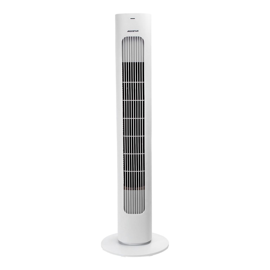Aigostar - Stoječi ventilator 50W/230V bela + Daljinski upravljalnik