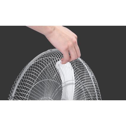 Aigostar - Stoječi ventilator 55W/230V sijajni krom/črna
