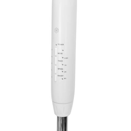 Aigostar - Stoječi ventilator 60W/230V bela + Daljinski upravljalnik