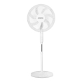 Aigostar - Stoječi ventilator 60W/230V bela