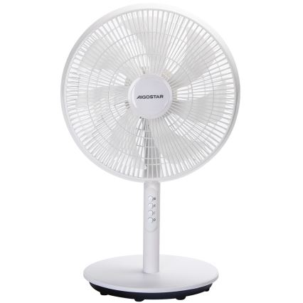 Aigostar - Stojni ventilator 45W/230V, premer 35 cm, bel