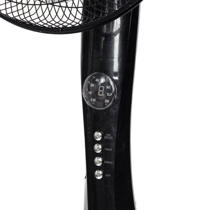 Aigostar - Stojni ventilator 50W/230V črna + daljinski upravljalnik