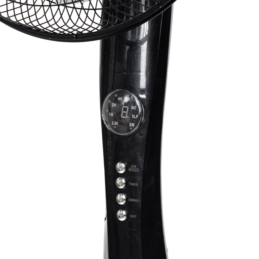 Aigostar - Stojni ventilator 50W/230V črna + daljinski upravljalnik