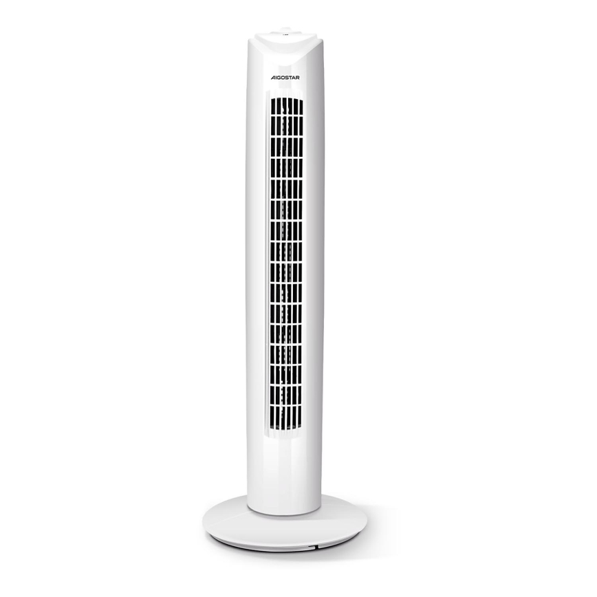Aigostar - Stolpni ventilator 45W/230V bela