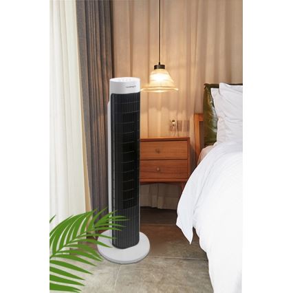 Aigostar - Stolpni ventilator 45W/230V črna/bela