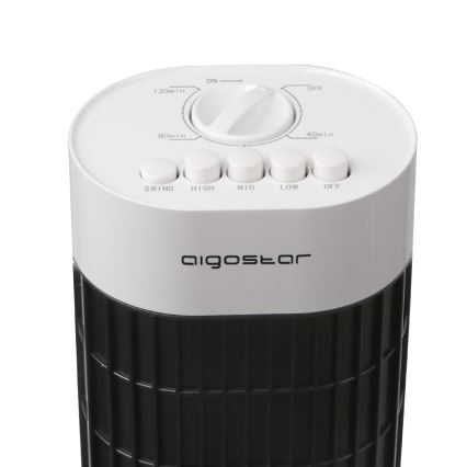 Aigostar - Stolpni ventilator 45W/230V črna/bela