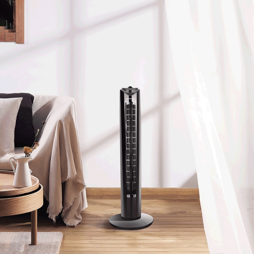 Aigostar - Stolpni ventilator 45W/230V črna