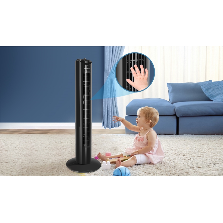 Aigostar - Stolpni ventilator 45W/230V črna