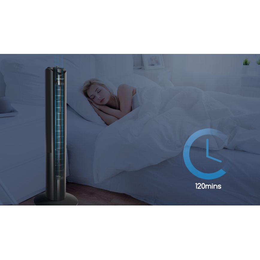 Aigostar - Stolpni ventilator 45W/230V črna