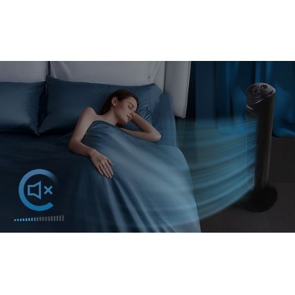 Aigostar - Stolpni ventilator 45W/230V črna