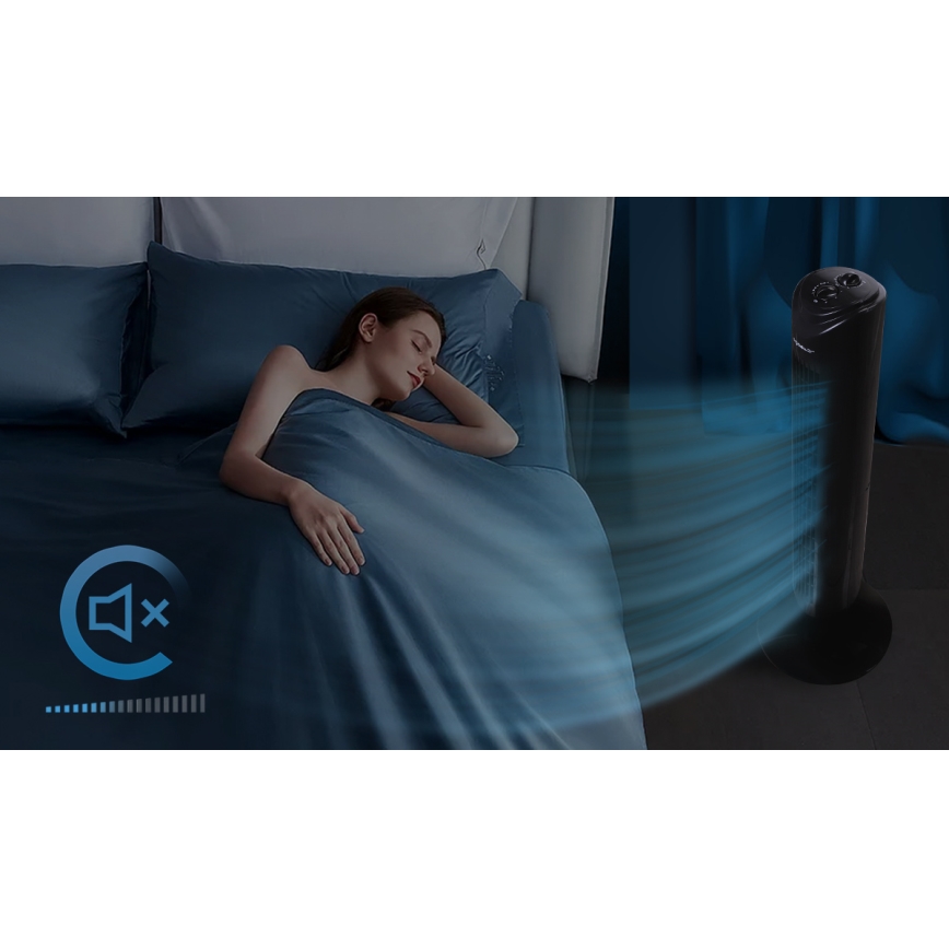 Aigostar - Stolpni ventilator 45W/230V črna