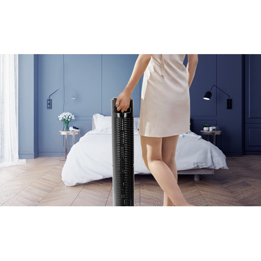 Aigostar - Stolpni ventilator 45W/230V črna