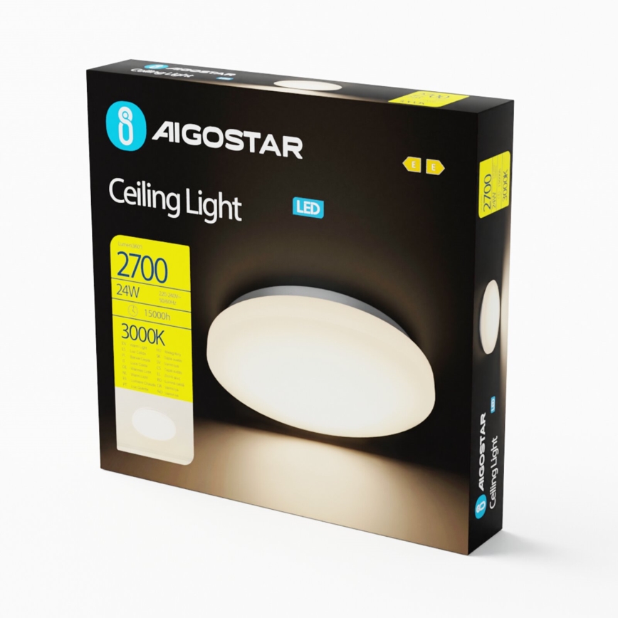 Aigostar - LED stropna svetilka LED/24W/230V 3000K premer 38 cm