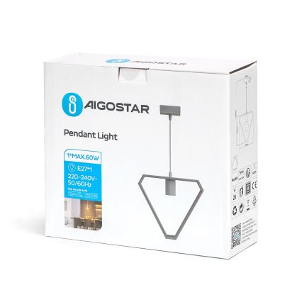 Aigostar - Stropní svítidlo na laně 1xE27/60W/230V béžová