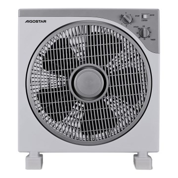 Aigostar - Talni ventilator 35W/230V pr. 30 cm bela/siva