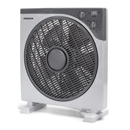Aigostar - Stojalni ventilator 35W/230V premera 30 cm, bela/siva