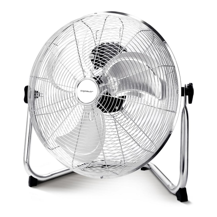 Aigostar - Talni ventilator 60W/230V 44,5 cm sijajni krom