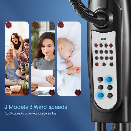 Aigostar - Talni ventilator z vodnim pršenjem 75W/230V + Daljinski upravljalnik