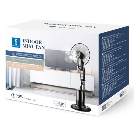 Aigostar - Talni ventilator z vodnim pršenjem 75W/230V + Daljinski upravljalnik