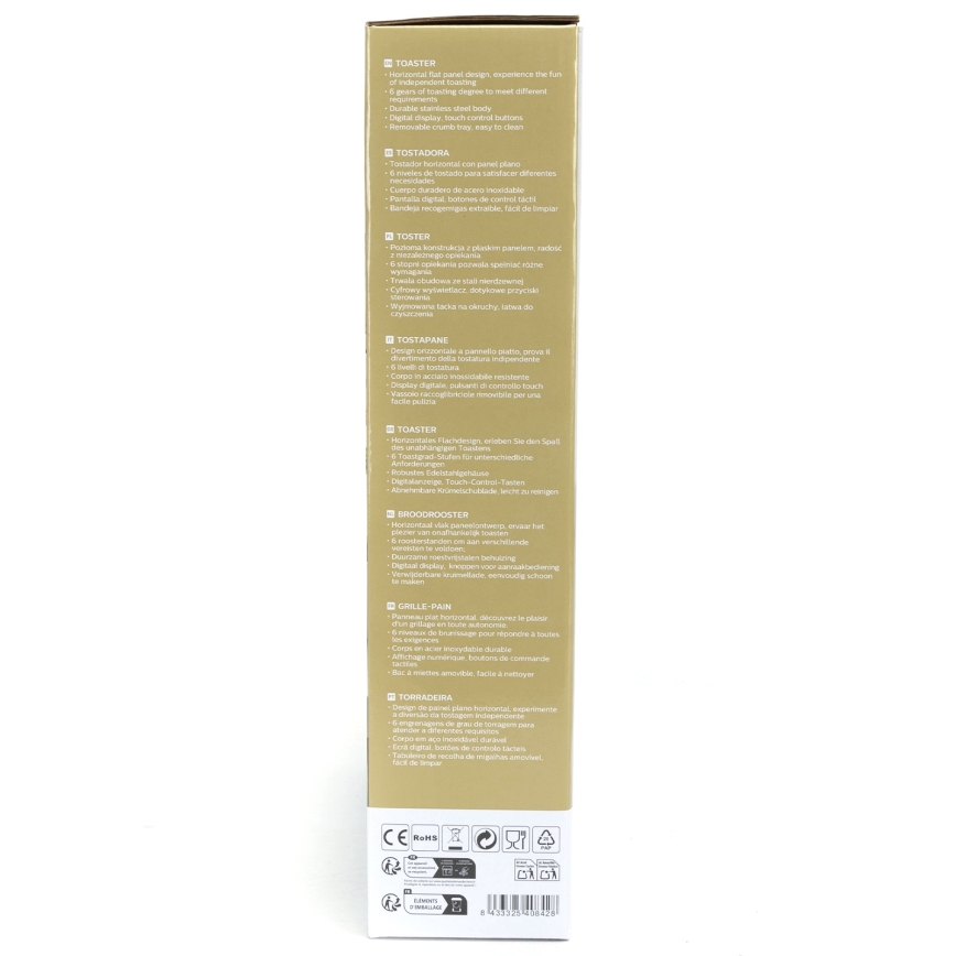 Aigostar - Toaster 840-1000W/230V mat krom