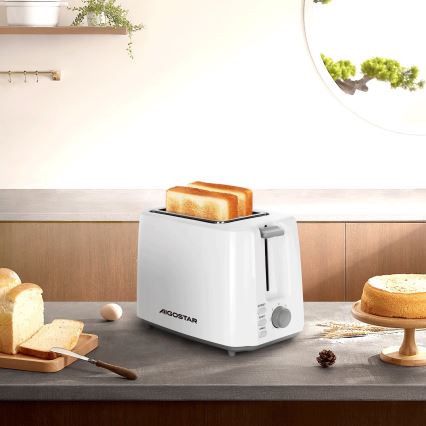 Aigostar - Toaster z dvema luknjama 750W/230V bela