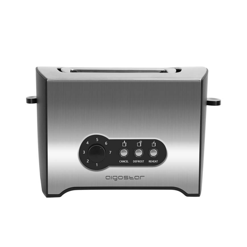 Aigostar - Toaster z dvema luknjama 900W/230V mat krom