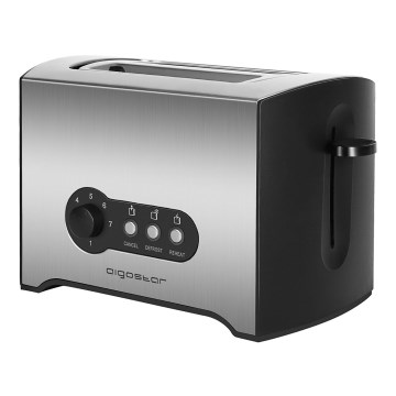 Aigostar - Toaster z dvema luknjama 900W/230V mat krom
