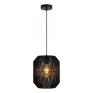 Aigostar - Viseča svetilka na kablu 1xE27/60W/230V, črna, premer 23 cm