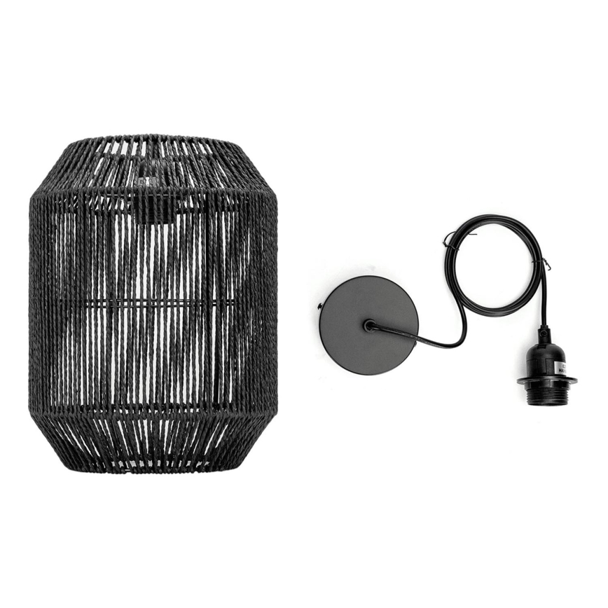 Aigostar - Viseča svetilka na kablu 1xE27/60W/230V, črna, premer 23 cm