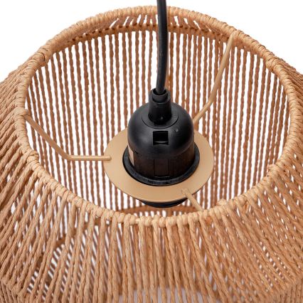 Aigostar - Viseča svetilka na vrvici, 1xE27/60W/230V, bež, Ø 23 cm