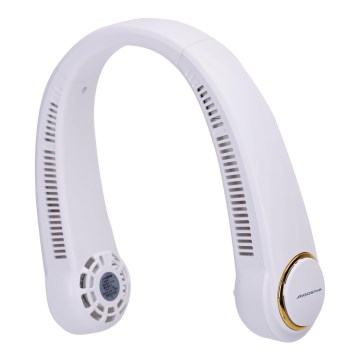Aigostar - Vratni ventilator za polnjenje 4W/5V 2000mAh bela