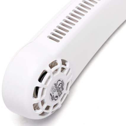 Aigostar - Vratni ventilator za polnjenje 4W/5V 2000mAh bela