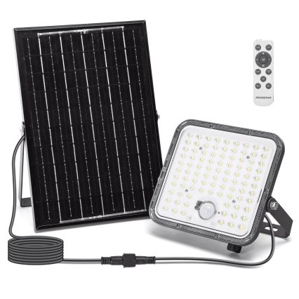 Aigostar - Zatemnjevalni LED sončni reflektor s senzorjem LED/120W/3,4V 6500K IP66 8000 mAh + daljinski upravljalnik