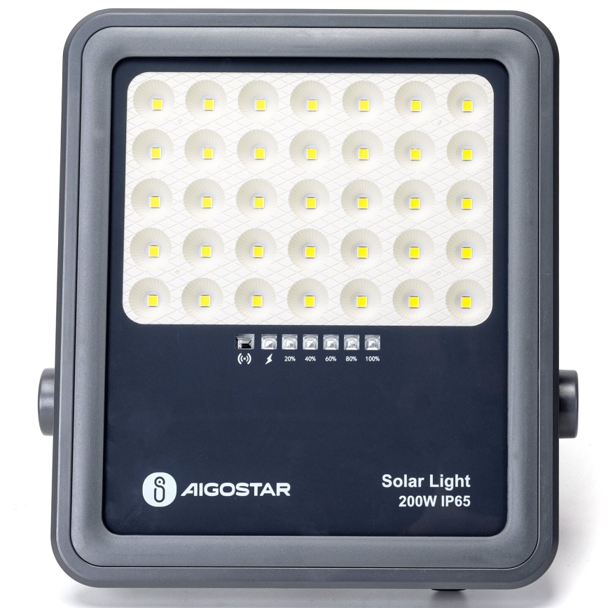 Aigostar - LED zatemljiv solarni reflektor LED/200W/3,4V IP65 15000 mAh + daljinski upravljalnik