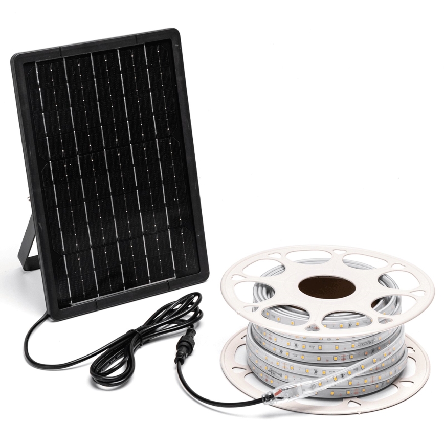 Aigostar - Zatemljiv sončni LED trak LED/20W/3,2V 20 m 6500K IP65 + daljinski upravljalnik