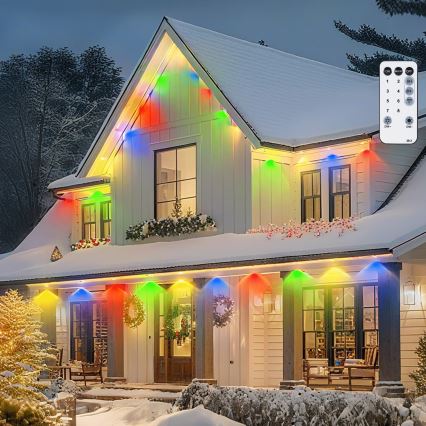 Aigostar - LED zatemljiv zunanji božični niz 50xLED/8 funkcij 20m IP44 večbarven + daljinski upravljalnik