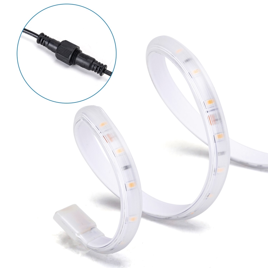 Aigostar - Zatemljiv sončni LED trak LED/20W/3,2V 20 m 2700K IP65 20000 mAh + daljinski upravljalnik