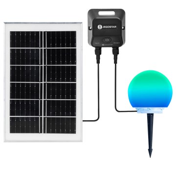 Aigostar - Zatemnljiva LED RGB zunanja svetilka MESH LED/20W/3,7V 4000mAh 2700-6500K IP65 premer 15 cm