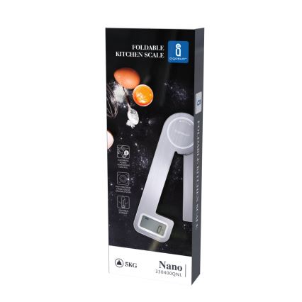 Aigostar - Zložljiva kuhinjska tehtnica 5kg mat krom