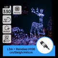 Aigostar - Zunanja LED dekoracija LED/3,6W/31/230V 6500K 90/45cm IP44 sob s sankami