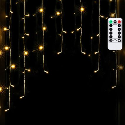 Aigostar - LED zunanji božični niz 100xLED/6W/230V/8 funkcij 1,5x1m IP44 topla bela + daljinski upravljalnik