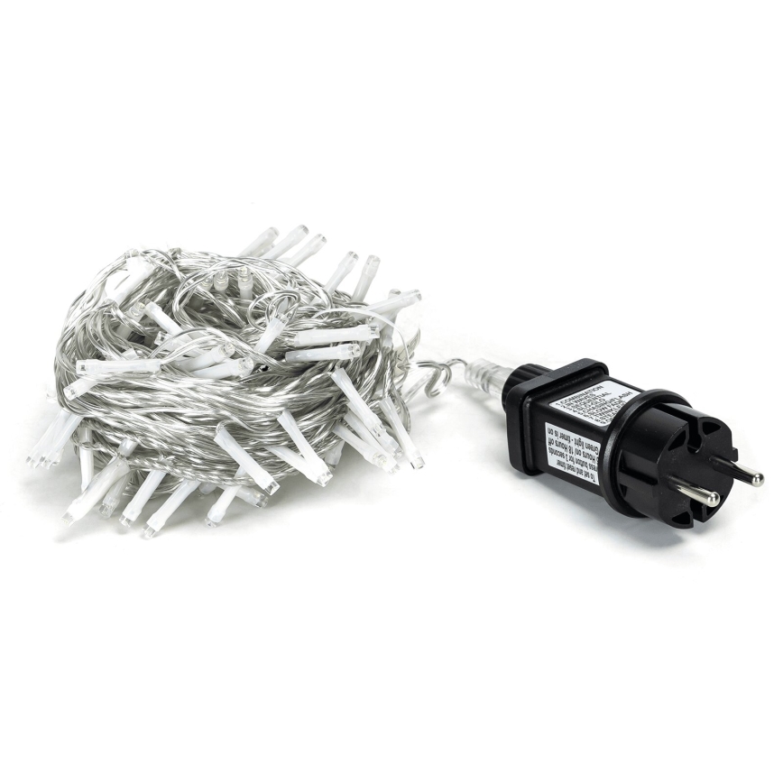 Aigostar - zunanji božični svetlobni niz 100 LED/8 funkcij, 13 m, IP44, hladna bela