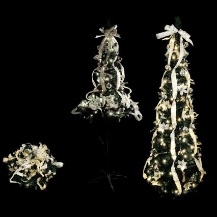 Aigostar - LED zunanja božična jelka 80xLED 1,2m IP44 bela/zlata hladno bela