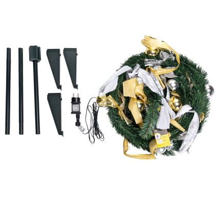 Aigostar - LED zunanja božična jelka 80xLED 1,2m IP44 bela/zlata hladno bela
